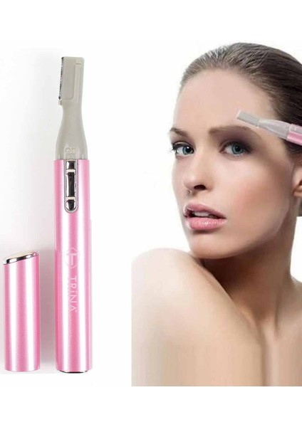 Kaş Alma Şekillendirme Tüy Kıl 0 Kesim Yüz Yanak Temizleme Pembe Tıraş Makinesi
