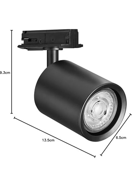 Tracklight Ray Sistemi Mini Lamba Başlığı, Beyaz, modelleri