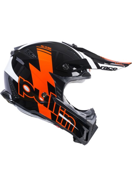 Master Race Trash Kask Yarış Siyah Turuncu