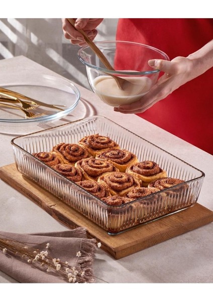 Çok Renkli Dikdörtgen Borcam 3000 cc 306X209MM, Şık ve Kullanışlı Mutfak Ürünü