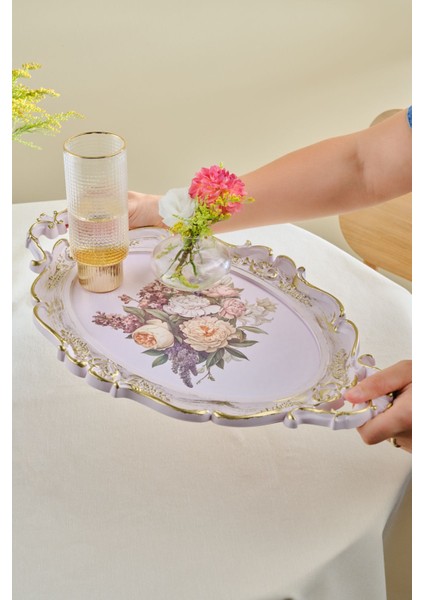 Renkli Melamin Oval Tepsi 47 Cm, Şık ve Hafif, Günlük Kullanım Için Uygun fiyatları