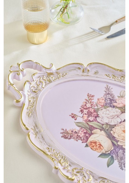 Renkli Melamin Oval Tepsi 47 Cm, Şık ve Hafif, Günlük Kullanım Için Uygun modelleri