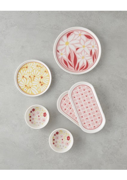 Kırmızı-Pembe 10 Parçalı Seramik Kahvaltı Takımı, 4 Kişilik Set modelleri