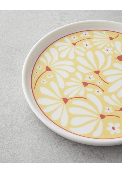 Kırmızı-Pembe 10 Parçalı Seramik Kahvaltı Takımı, 4 Kişilik Set