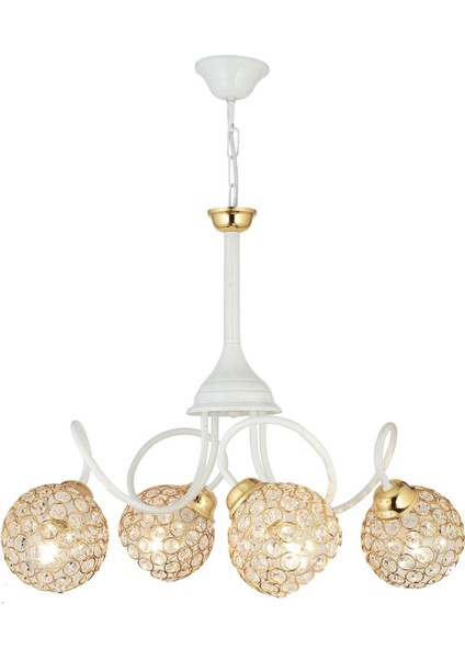 5'li Beyaz Kristal Avize Seti, Şimşek Tasarımı, Şık ve Modern Aydınlatma Alternatifi