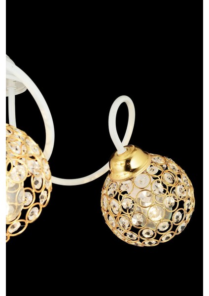 5'li Beyaz Kristal Avize Seti, Şimşek Tasarımı, Şık ve Modern Aydınlatma Alternatifi modelleri