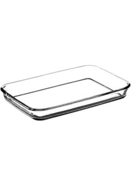 Dikdörtgen Borcam Tepsi 34X22CM, 1900 Cc, Kahverengi, Dayanıklı ve Şık Mutfak Ürünü