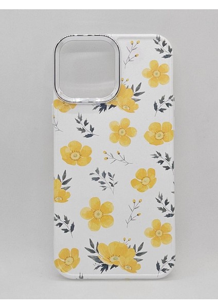 IPHONE 15 Özel Çiçek Tasarımlı Lüks Silikon Kılıf