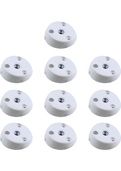 10 Adet Mobilya Masa Sehpa Ayağı Bağlantı Aparatı Açılı Dereceli Ayak Tabanı Beyaz