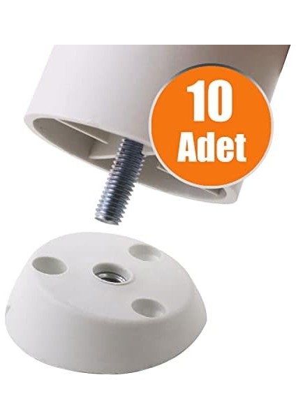 10 Adet Mobilya Masa Sehpa Ayağı Bağlantı Aparatı Açılı Dereceli Ayak Tabanı Beyaz modelleri