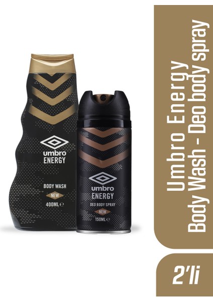 Erkek Deodorant Sprey 150ML Energy + Duş Jeli 400ML Hediyeli modelleri