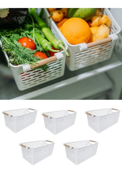 5 Adet Çok Amaçlı Plastik Organizer Sepet, Dolap, Çekmece ve Banyo Için Ideal Düzenleyici indirimleri