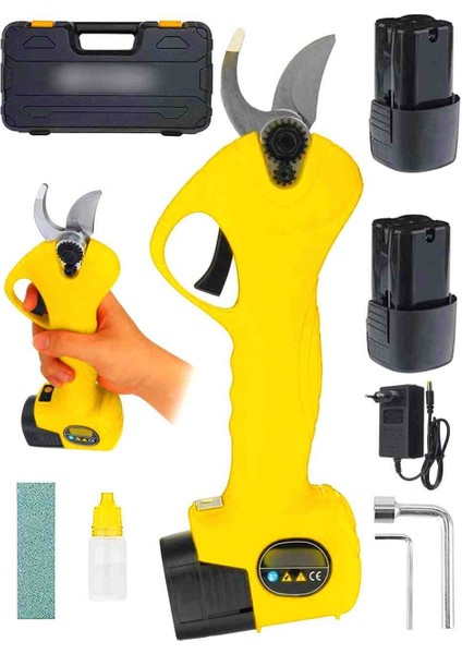 Çift Akülü 10 Ah Kömürsüz Motor Akülü Bağ Makası Dal Budama Kesme Makası Makinesi Çantalı fiyatları