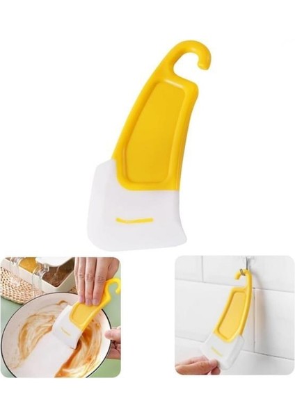 Çizmez Silikon Bulaşık Kazıyıcı Spatula Fırça Tava Tepsi Ocak Yağ Leke Temizleme Hamur Spatulası