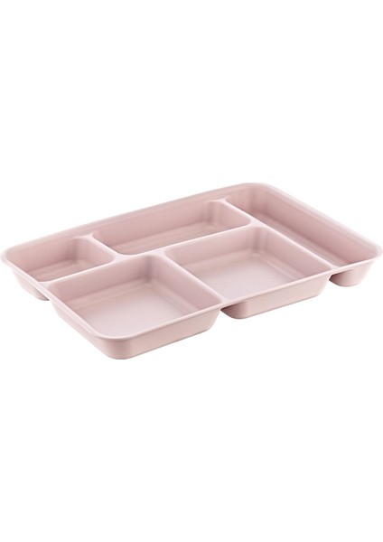 4'lü 5 Bölmeli Renkli Plastik Tablo, Kahvaltı, Piknik, Yemek, Servis, 21X31X3,3 cm indirimleri