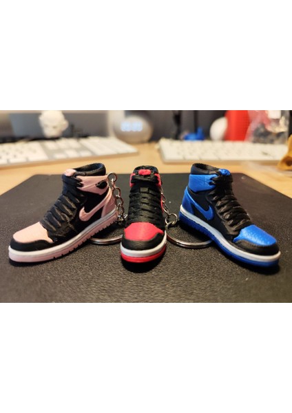 Nike Air Jordan 1 Splitted Keychain – 3D Baskı Mini Sneaker Anahtarlık