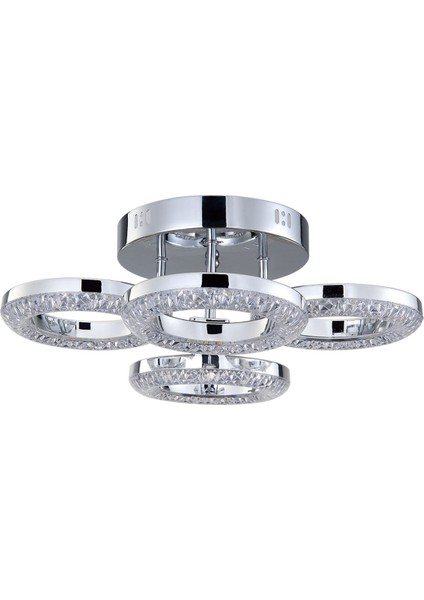 Parlak 4'lü Krom LED Tavan Aydınlatması, Kristalli Modern Dekorasyon Parıltısı fiyatları