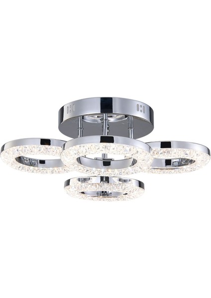 Parlak 4'lü Krom LED Tavan Aydınlatması, Kristalli Modern Dekorasyon Parıltısı modelleri