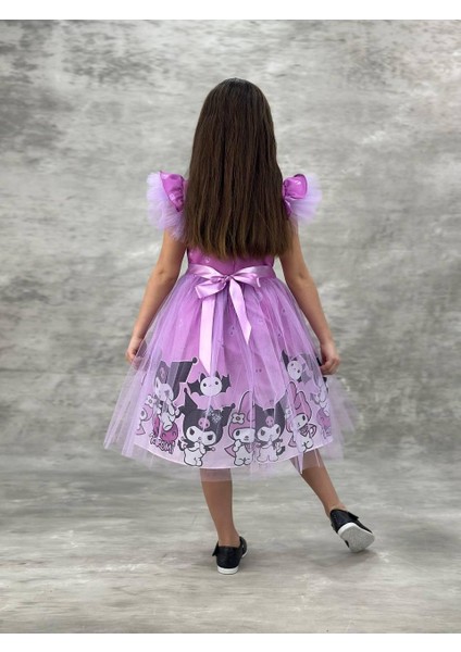Kız Çocuk Detaylı Desenli Tüllü Elbise indirimleri