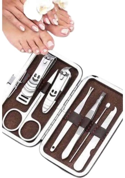 Deri Çanta Hediyeli 7 Parça Manikür – Pedikür Tırnak Bakım Seti fırsatları
