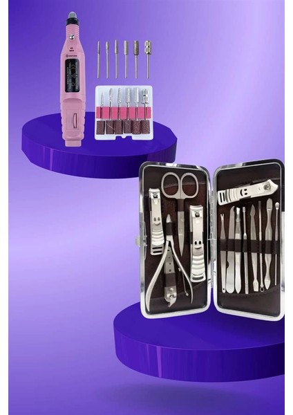 Elektrikli Manikür Pedikür Seti 12 Parça indirimleri