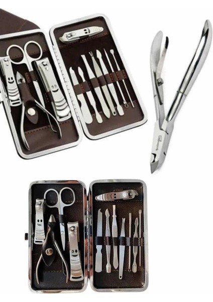 Tırnak Bakım Seti Tırnak Düzeltme Batık 12 Parça Çanta Tipi Manikür Pedikür modelleri