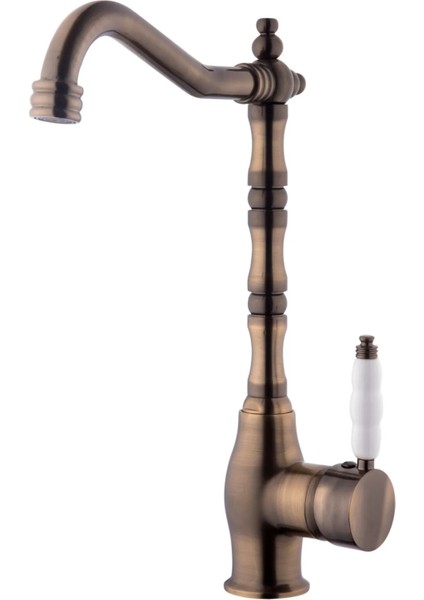 Eskitme Renk Pirinç Rustik Eviye Bataryası