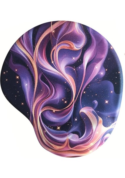 Oval Gece Desenli Bilek Destekli Kaymaz Taban Bilgisayar Notebook Mouse Pad -Mausa Pad fiyatları