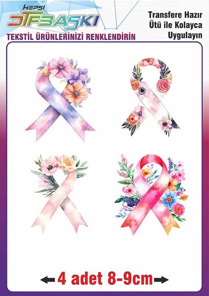 Ütü ile Kumaşa Yapışan Kurdele Kelebek Çiçek Dtf Baskı