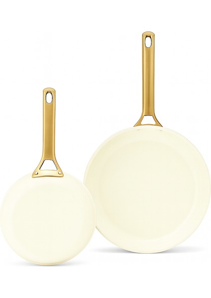 Padova Cream Tava Seti 20–26 cm | Sağlıklı Thermolon™ Yüzey | Indüksiyon Uyumlu | 220°C Fırın Dayanımı
