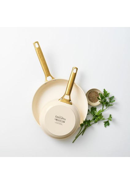 Padova Cream Tava Seti 20–26 cm | Sağlıklı Thermolon™ Yüzey | Indüksiyon Uyumlu | 220°C Fırın Dayanımı modelleri