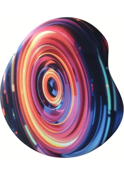 Oval Girdap Desenli Bilek Destekli Kaymaz Taban Bilgisayar Notebook Mouse Pad -Mausa Pad