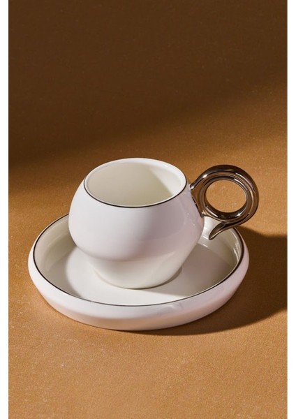 Iki Kişilik 135 ml Gümüş Kahve Fincan Takımı, Zarif ve Şık Tasarım fiyatları