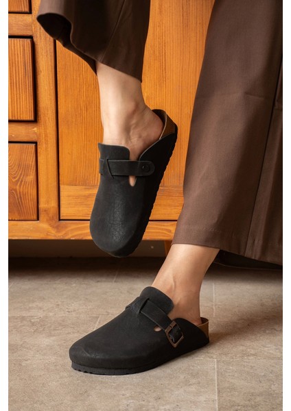 Doston Siyah Terlik – Ortopedik Rahat Taban, Şehir Stili