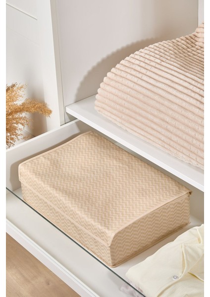 12+1 Bölmeli Kapaklı Katlanabilir Saklama Kutusu, Düzenleyici, Bej modelleri