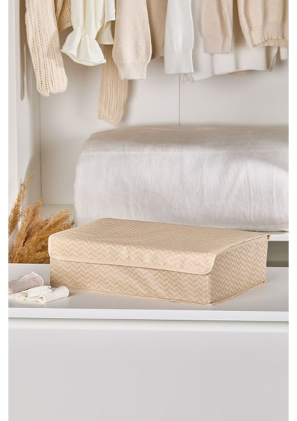 12+1 Bölmeli Kapaklı Katlanabilir Saklama Kutusu, Düzenleyici, Bej fırsatları