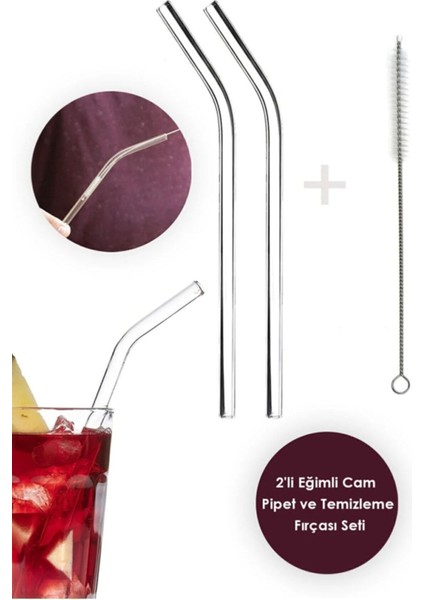 Beyaz 400 ml Cam Kaplar, 2 Adet Pipetli Kahve ve Soğuk Içecek Bardakları modelleri