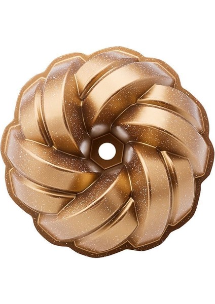 Alüminyum Döküm 26 cm Altın Renk Yanmaz Yapışmaz Kek Kalıbı – Modern ve Trend Tarifler için İdeal