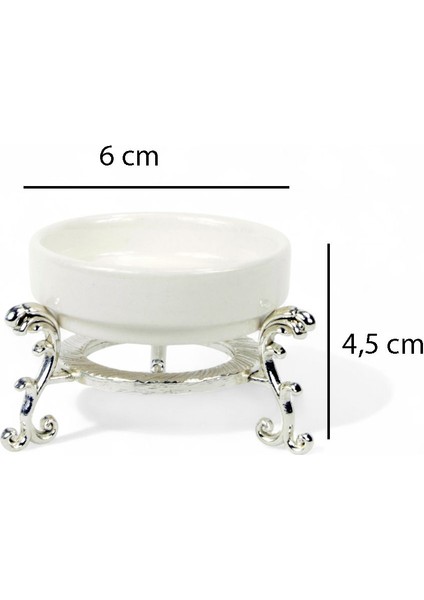 Şık 6'lı Ayaklı Porselen Lokumluk Seti, Zarif ve Kullanışlı Tasarım fiyatları