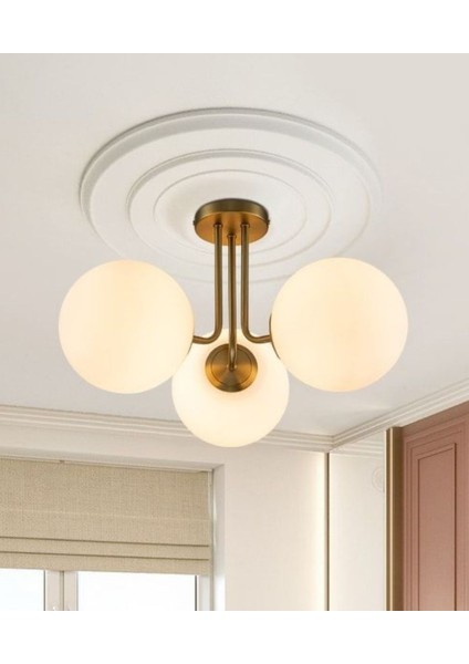 Modern Beyaz Camlı Tavana Asma Avize, Şık ve Zarif Tasarım modelleri