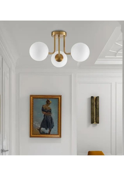 Modern Beyaz Camlı Tavana Asma Avize, Şık ve Zarif Tasarım indirimleri