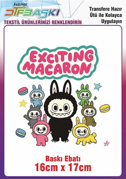 Labubu Ütü ile Yapışan Kumaş Çanta Kalemlik Dtf Baskı