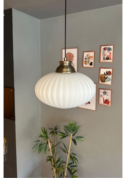 Şık Beyaz Cam Avize, Eskitme Kum Saati Tasarımı, Sarkıt Lamba, Restoran ve Salon Aydınlatması modelleri