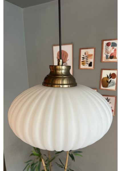 Şık Beyaz Cam Avize, Eskitme Kum Saati Tasarımı, Sarkıt Lamba, Restoran ve Salon Aydınlatması indirimleri