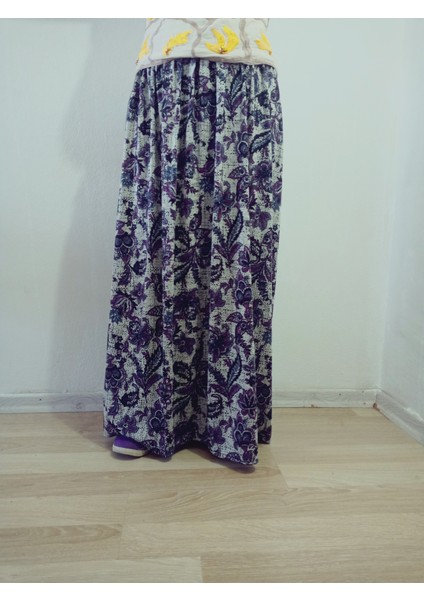 Beli Lastikli Desenli Penye Kumaş Maxi Boy Anne Etek %100 Pamuk 38BEDEN 100KG fiyatları