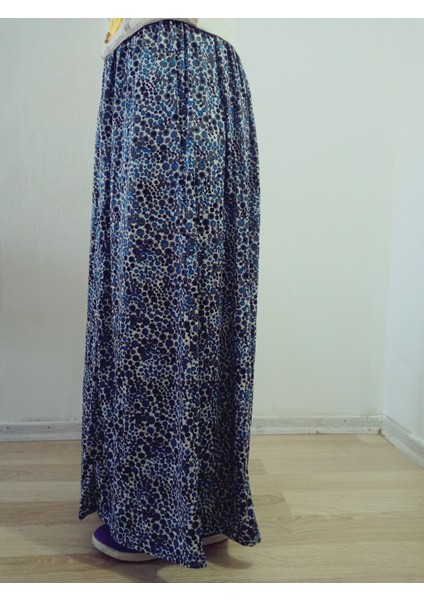 Beli Lastikli Desenli Penye Kumaş Maxi Boy Anne Etek %100 Pamuk 38BEDEN 100KG