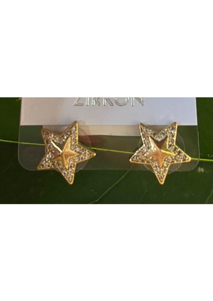 Gold Renk Lüks Gösterişli Yıldız Figürlü Küpe fiyatları