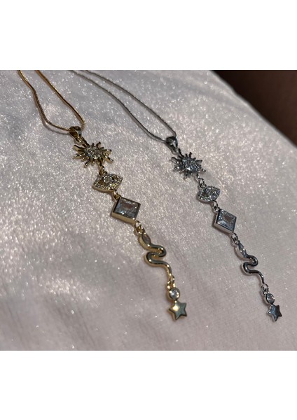 Y Kolye Güneş Yıldız Figür Detaylı Çelik Paslanmaz Zirkon Taşlı Y Kolye fiyatları