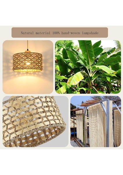 Şık Bej Rattan Bambu Modern Iskandinav Bohem Sarkıt Avize modelleri