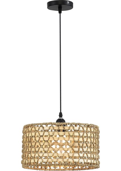 Şık Bej Rattan Bambu Modern Iskandinav Bohem Sarkıt Avize indirimleri